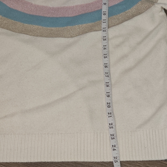 Boden Helena Cashmere Wool Blend Soft Multi Colored Striped Sweater SZ M - Picture 9 of 12